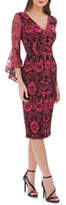 Thumbnail for your product : Carmen Marc Valvo Embroidered Sheath Dress