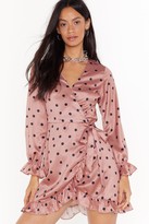 Thumbnail for your product : Nasty Gal Womens We've Been Spotted Satin Mini Dress - Pink - S