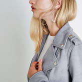 Thumbnail for your product : River Island Blue faux suede biker jacket