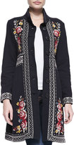 Thumbnail for your product : Johnny Was Joy Embroidered Military Coat