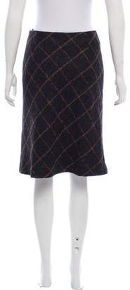 Akris Plaid Knee-Length Skirt