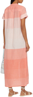 Onia Renee Striped Cotton-gauze Maxi Shirt Dress