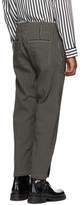 Thumbnail for your product : Ann Demeulemeester Black and Beige Cotton Buckley Trousers
