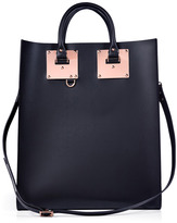 Thumbnail for your product : Sophie Hulme Leather Tote in Navy-Rose