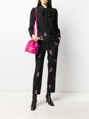 RED Valentino Flower Jacquard Tailored Trousers