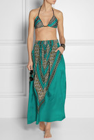 Thumbnail for your product : Vix Swimwear 2217 Vix Xingu Liza silk crepe de chine maxi skirt