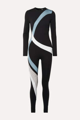 NO KA 'OI No Ka'oi NO KA'OI - Game Striped Stretch Jumpsuit - Black