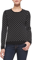 Thumbnail for your product : Sofia Cashmere Polka-Dot Cashmere Sweater