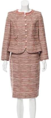 Escada Structured Tweed Skirt Suit