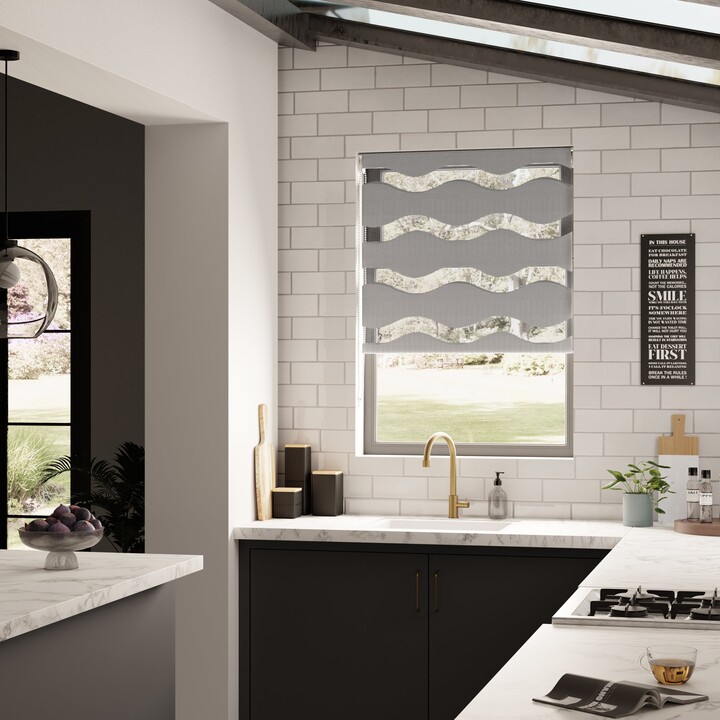 Dunelm Wave Day & Night Dove Grey Roller Blind Grey ShopStyle Decor