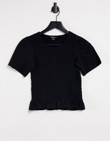 Thumbnail for your product : Monki cropped t-shirt in black