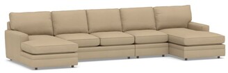 Pottery Barn Pearce Square Arm Upholstered 4-Piece U-Shaped Chaise Sectional