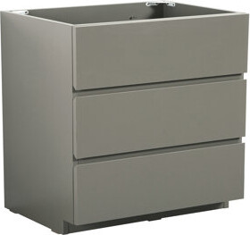 Without Basin Gray Floor Cabinet - . 3 Drawers, Pre-Assembled. Sleek Outlook. Maximize Storage. Silent & Smooth. Ergonomic Design. 35.48In Depth, 17.8
