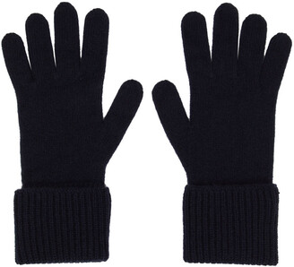 The Row Navy Cashmere Halita Gloves