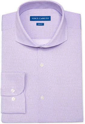Vince Camuto Men's Slim-Fit Purple Dot-Pattern Dress Shirt