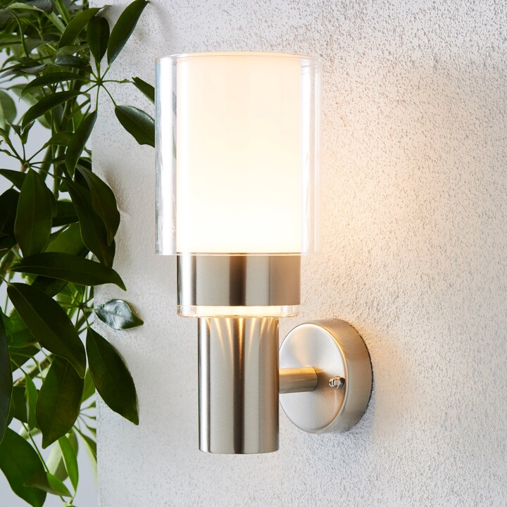 Dunelm Adoni Steel Outdoor Wall Light Chrome ShopStyle