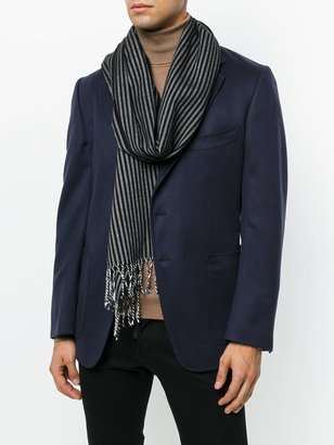 Saint Laurent striped knitted scarf