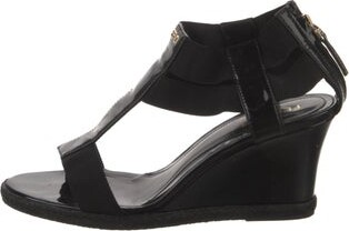Fendi Patent Leather T-Strap Sandals