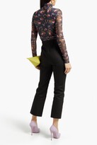Thumbnail for your product : Cinq à Sept Ruched floral-print stretch-mesh turtleneck top