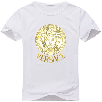 Versace Bank Women's Classic Logo Printing O Neck T-shirt