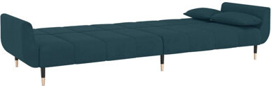 Vidaxl 2-Seater Sofa Bed With Two Pillows Black Velvet