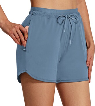 BALEAF Women's Shorts with 3 Zip Pockets 4 Quick Dry Lightweight