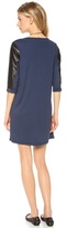 Thumbnail for your product : C&C California 3/4 Sleeve Dress with Faux Leather