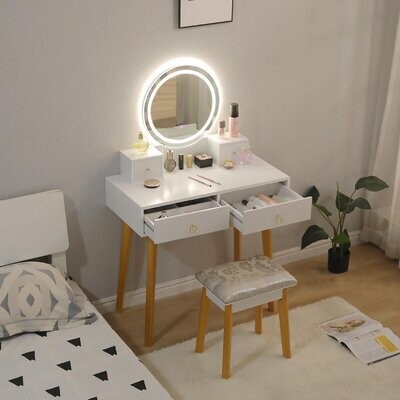 Bedroom Vanity With Mirror The, Slaystation Mini Vanity Table