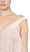 Thumbnail for your product : Francesco Scognamiglio Ruffled Sheer Silk Chiffon Long Dress