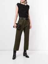 Thumbnail for your product : Haider Ackermann Two-Tone Cropped Trousers