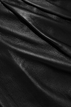 Iris & Ink Fréderique wrap-effect leather midi dress