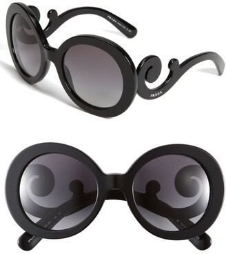 Prada 'Baroque' 55mm Round Sunglasses - ShopStyle