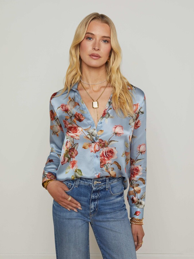 L'Agence Tyler Silk Blouse Top