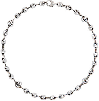 Gucci Silver GG Marmont Marina Necklace