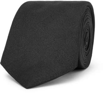 Burberry 6cm Checked Silk-Jacquard Tie - Men - Black