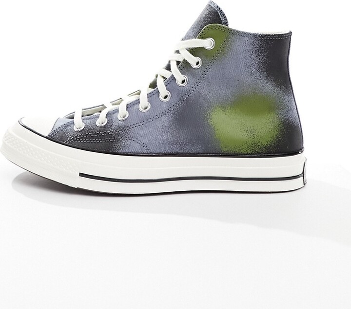 Converse Chuck 70's All Star Hi sneakers in navy and green tie-dye print -  ShopStyle