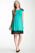 Thumbnail for your product : Momo Maternity Mabel Lace Trim Skater Dress