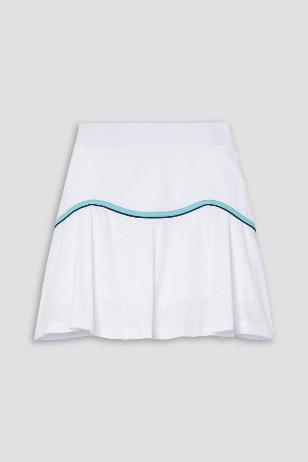 L'Etoile Sport Stretch-jersey and mesh tennis skirt