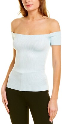 helmut lang off the shoulder top