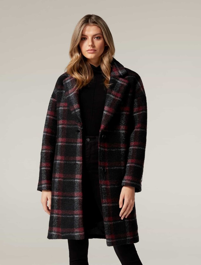 forever new check coat