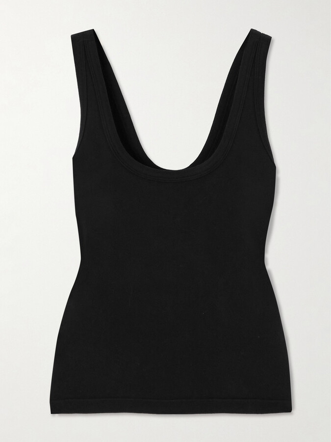 Alo Yoga - Seamless Cotton-blend Tank Top - Black