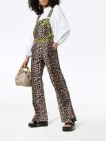 Thumbnail for your product : Ganni Tiger And Leopard Print Denim Overalls
