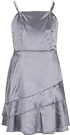 Ava & Yelly Ava Yelly Big Girls Sleeveless Pearl Strap Asymmetrical-Skirted Satin Dress