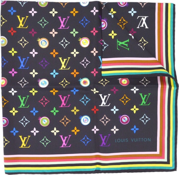 Louis Vuitton silk scarf Takashi x Murakami Multiple colors ref