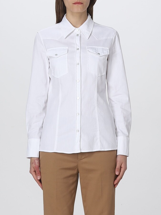Gebruikelijk is er gebruiker Dondup Shirt woman - ShopStyle Long Sleeve Tops