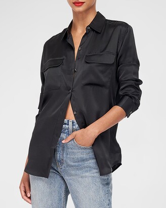 Equipment Signature Solid Button-Down Shirt