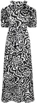 Abstract-Print Cut-Out Dress 