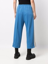 Thumbnail for your product : Palm Angels Cropped Side-Stripe Sweatpants