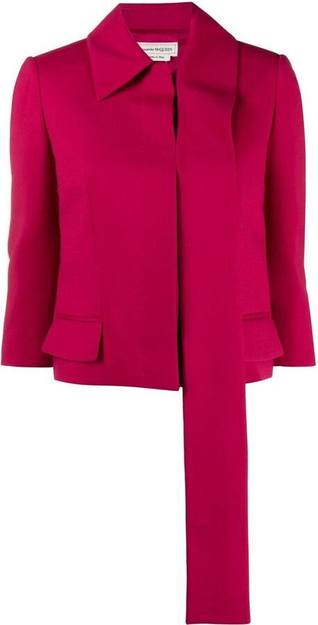 cerise pink cropped jacket