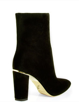 Thumbnail for your product : Brian Atwood B by Cristelle - Suede and Metal Heel Bootie